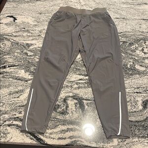 Gray Athletic Joggers with Reflective Stripes
